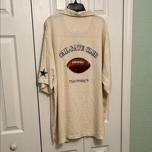 Tommy Bahama Men's Beige Button Down Shirt tailgate club xxl